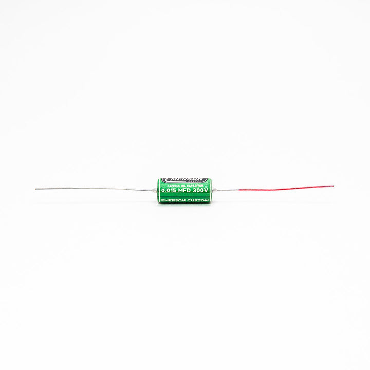 Allparts EP-4402-000  Emerson Custom Paper-in-Oil Capacitors - 0.015uf, Green & Cream - 5 pack