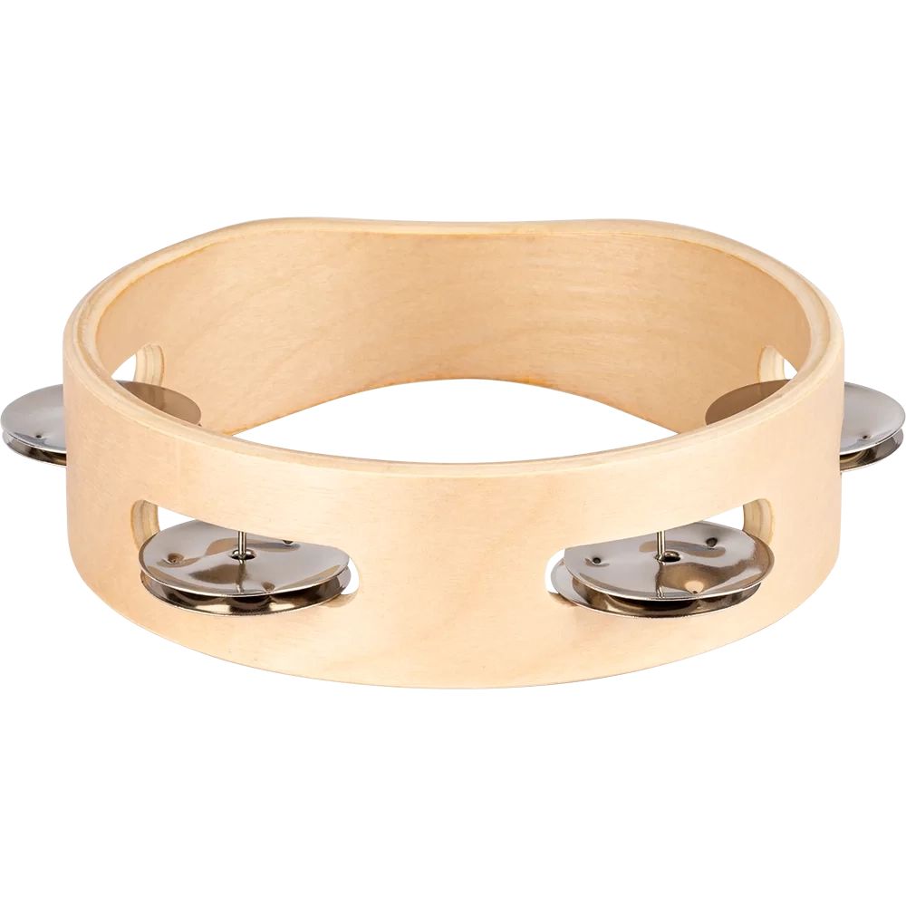 Nino Percussion Single Row Wood Tambourine - 6''