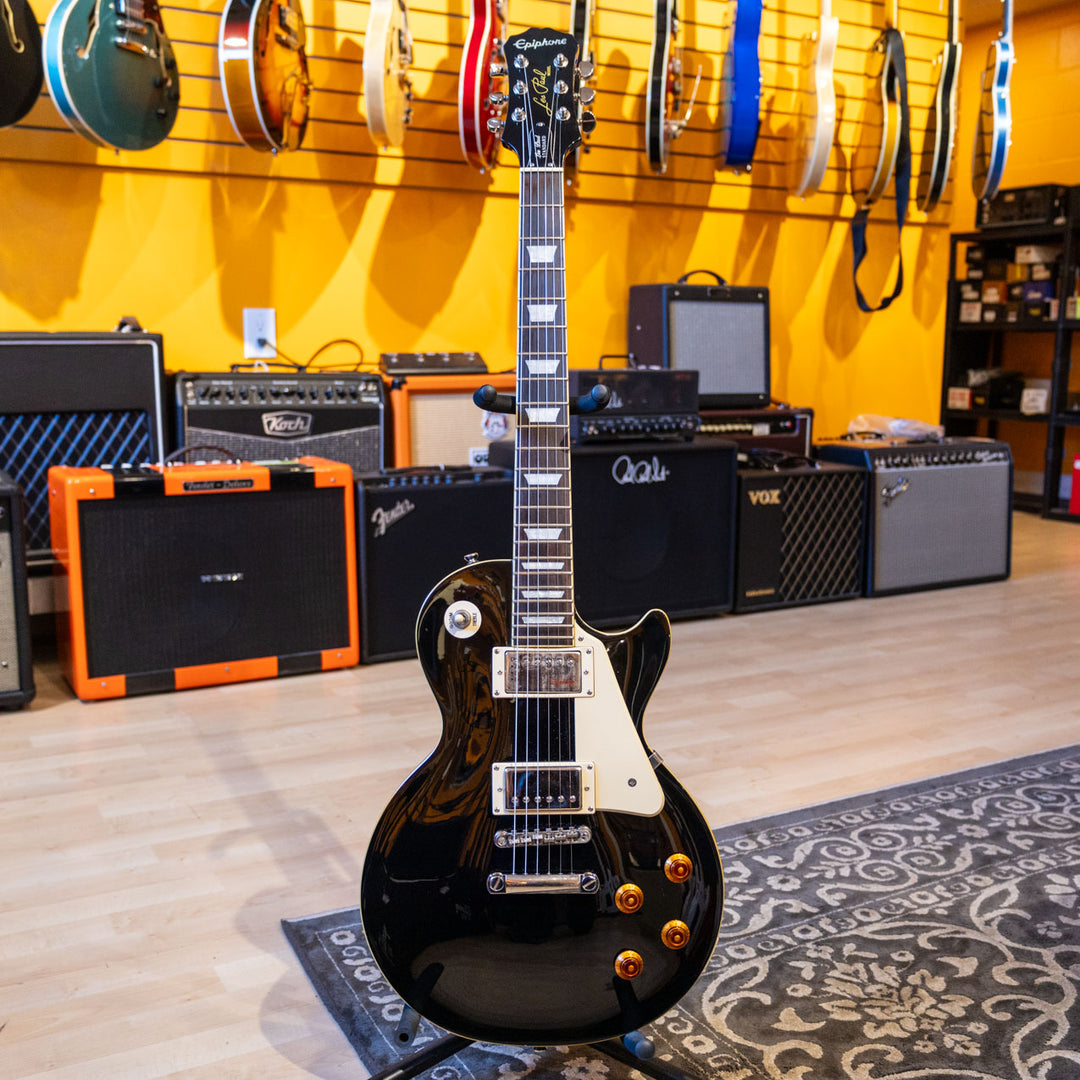 Epiphone - Les Paul STD Ebony w/ NEW Black & White Gibson Gig Bag - 2015 - Used