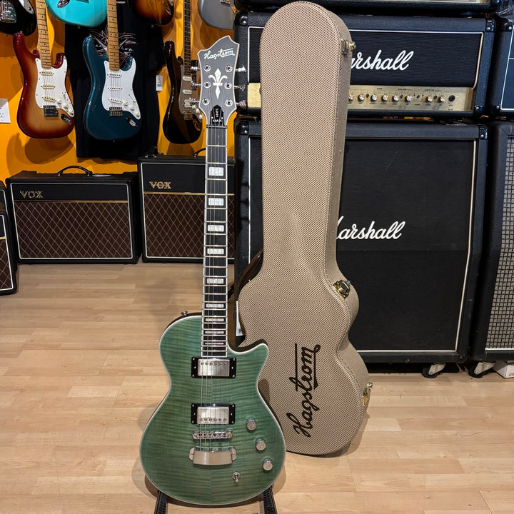 Hagstrom Ultra Max Electric Guitar with Hard Shell Case (Fall Sky Satin) ULMAX-FSK