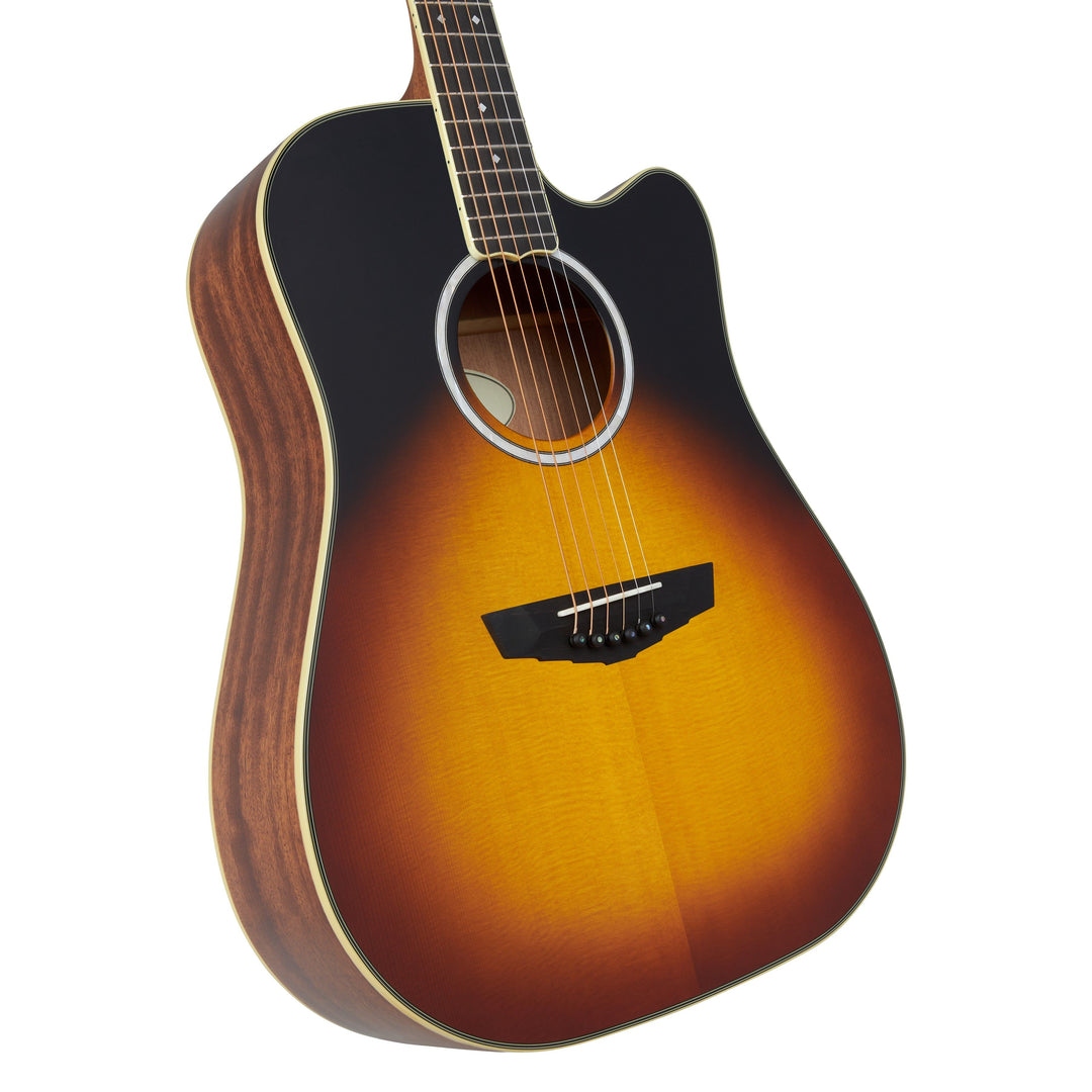 D'Angelico DAED500VSNGP2 Bowery Dreadnought CE Includes Hard Case - Vintage Sunset