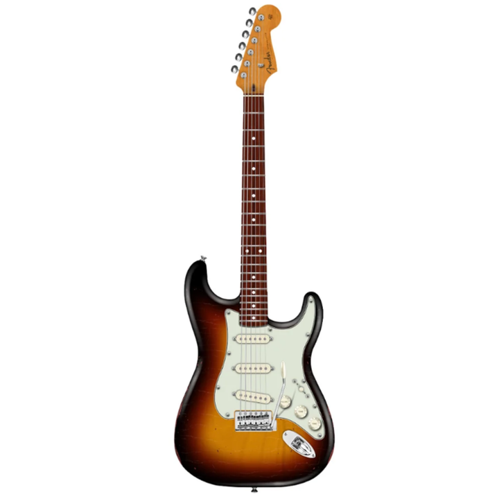 Fender Dealer Exclusive Vintera® Road Worn® '60s Stratocaster® Rosewood Fingerboard Electric Guitar (3-Color Sunburst)