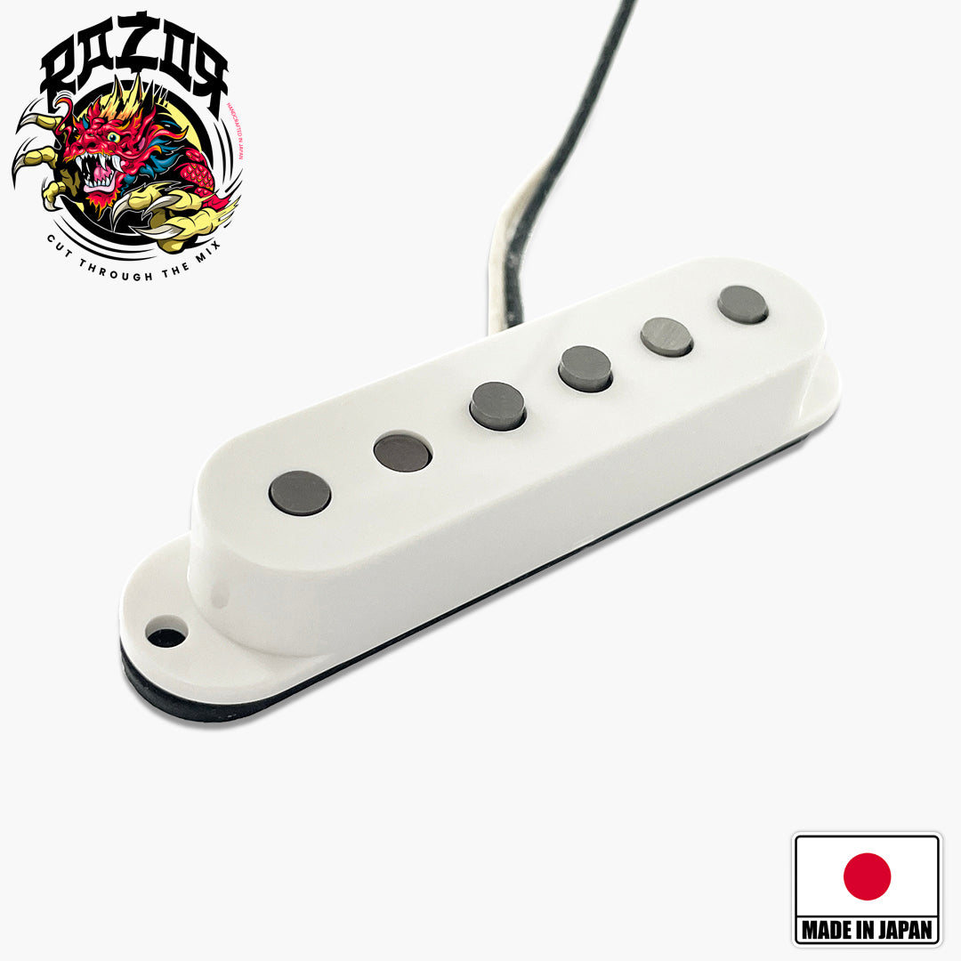 Allparts RZR-10054 Razor® Mangetsu Full Moon Neck Pickup For Stratocaster® - White