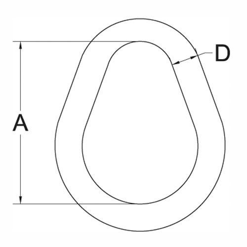 Burger A341-058BM Pear Shape Weldless Link