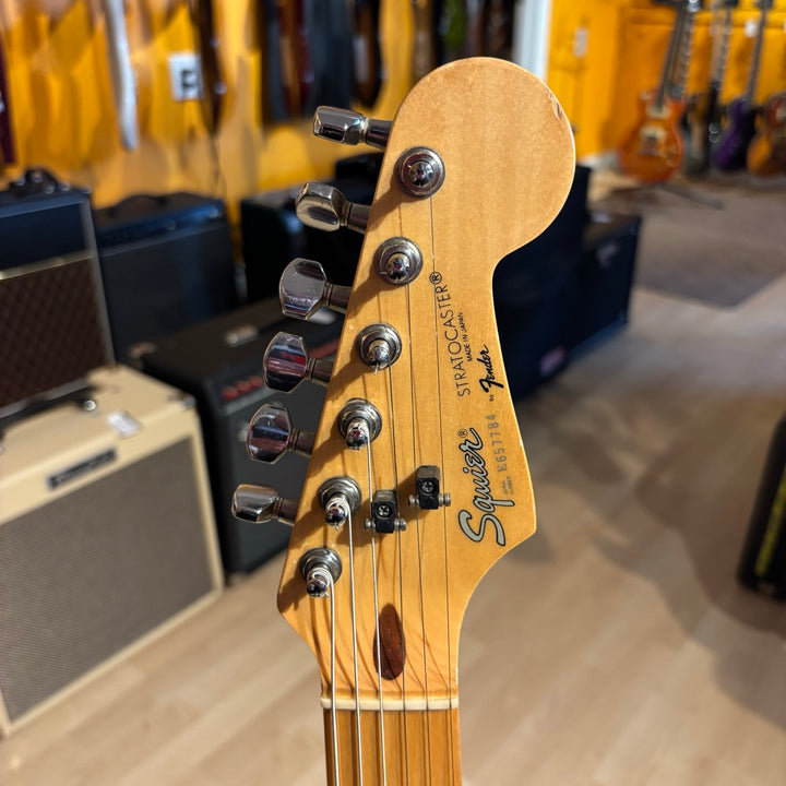 Squier - E Series Standard Strat w/Vintage Fender HD Case (MIJ - Black / Maple - 1986) - USED