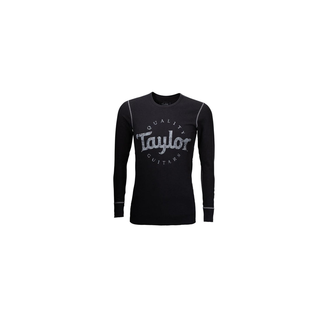Taylor Men's LS Thermal,Aged Logo,Black-S Black/Grey