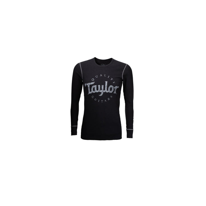 Taylor Men's LS Thermal,Aged Logo,Black-S Black/Grey