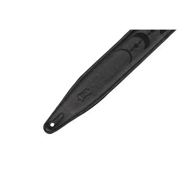 Levy's 2.5'' Moon Phase Series Padded Leather Guitar Strap - Black