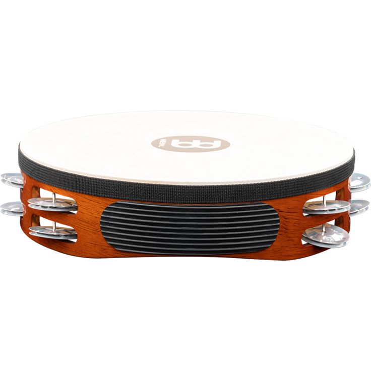 Meinl Percussion 10" Traditional Goatskin Wood Tambourine Dual row Antique Brown Aluminum jingles