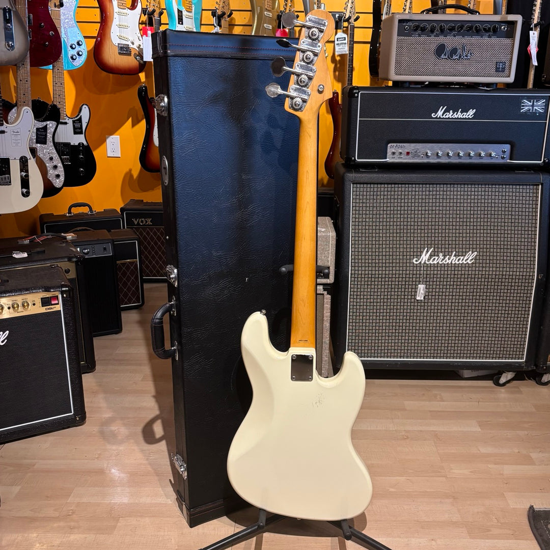 Fender - LEFT HANDED 62' Reissue Jazz Bass  w/ HD Case (1993 - MIJ Rosewood - White) - USED