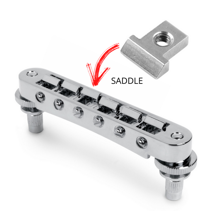 Allparts BP-0305 Nashville Tunematic Saddles with Hardware Titanium