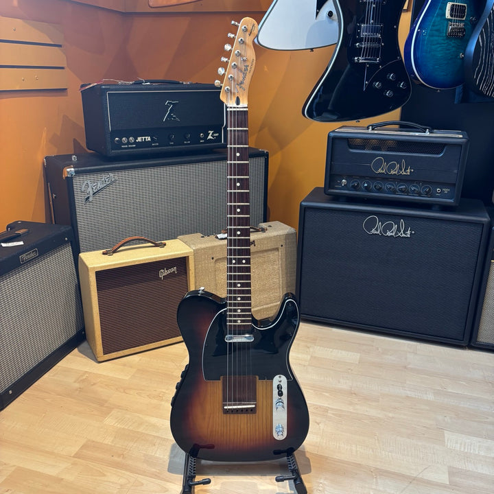 Fender - Acoustasonic Telecaster 3-Tone Sunburst  (V1 - 2011) w/ HD Shell Case - USED