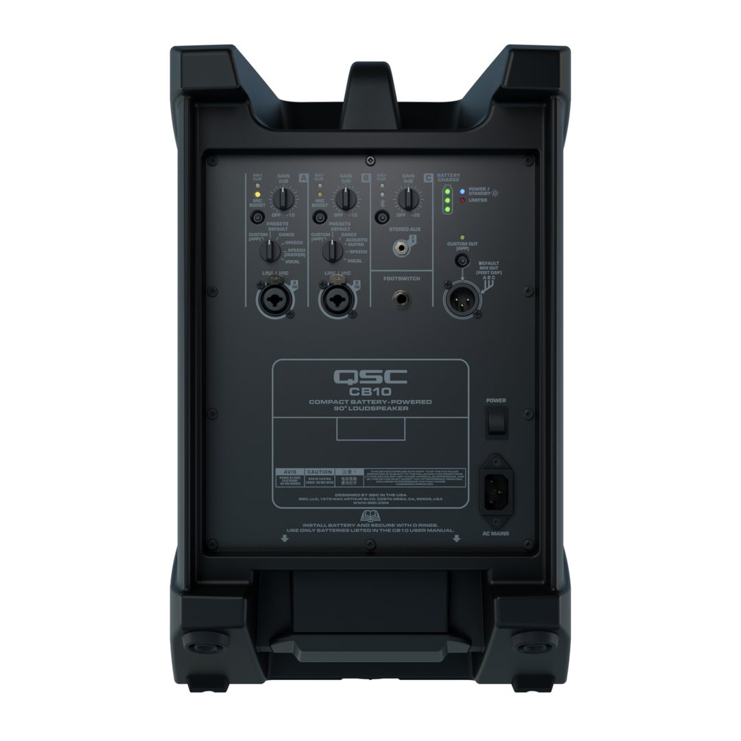 QSC CB10 Battery-Powered Portable Loudspeaker - 10in