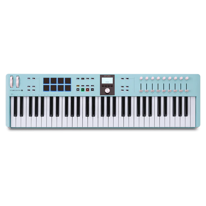 Arturia KEYLAB ESSENTIAL 61 MK3 Universal MIDI Controller 61 Keys - Aquamarine
