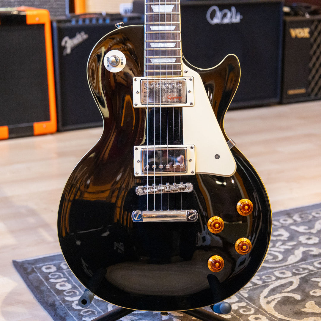 Epiphone - Les Paul STD Ebony w/ NEW Black & White Gibson Gig Bag - 2015 - Used