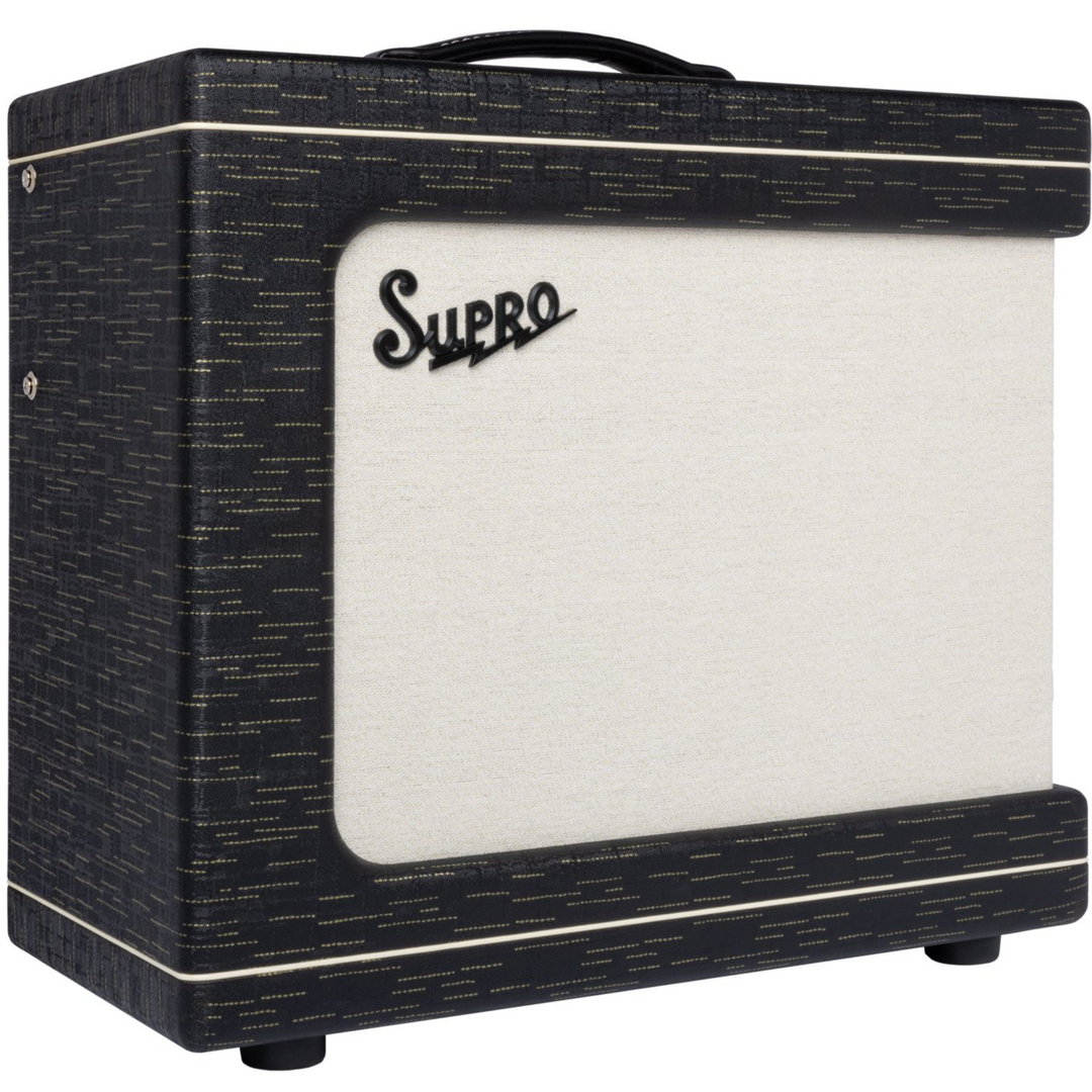 Supro 1620RCBLK Delegate Custom 1 x 12-inch 25-watt Tube Combo Amplifier - Black