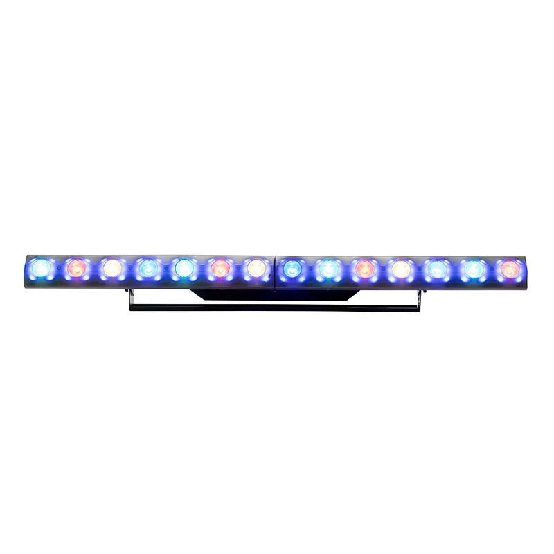 The Eliminator Lighting Frost FX BAR RGBW is a 1-meter LED linear wash fixture that chases colors and creates breathtaking effects. Includes 14x 3W RGBW LEDs for beam effects + 84x 5050 RGB (3-IN-1) SMD LEDs for glowing effect.