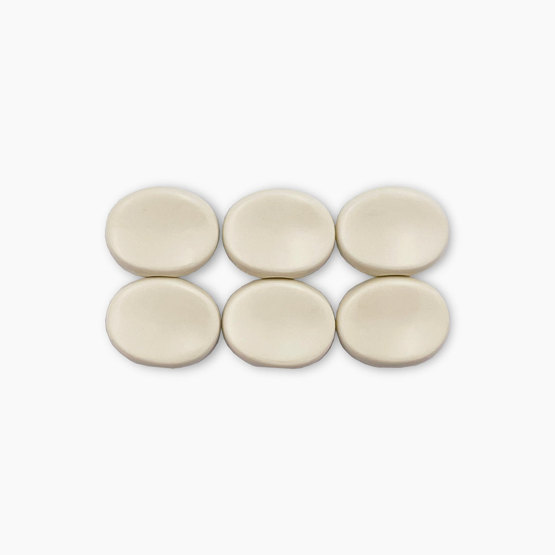 Allparts TK-7710 Plastic Melt-on Oval Button Set Off-white