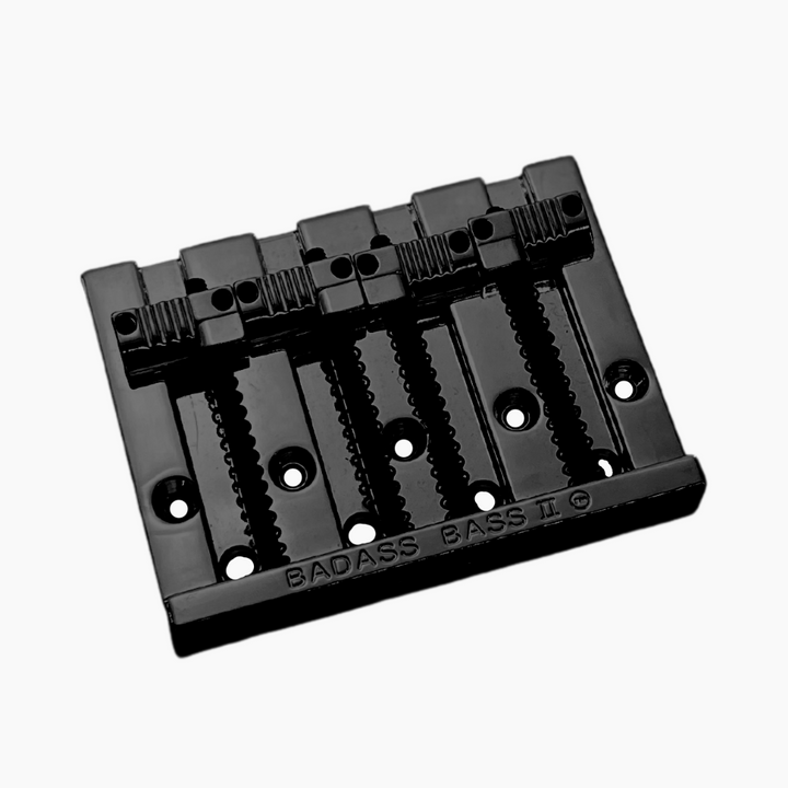 Allparts BB-3342-003 - Leo Quan® Badass II™ 4-String Bass Bridge - Grooved Saddles, Black