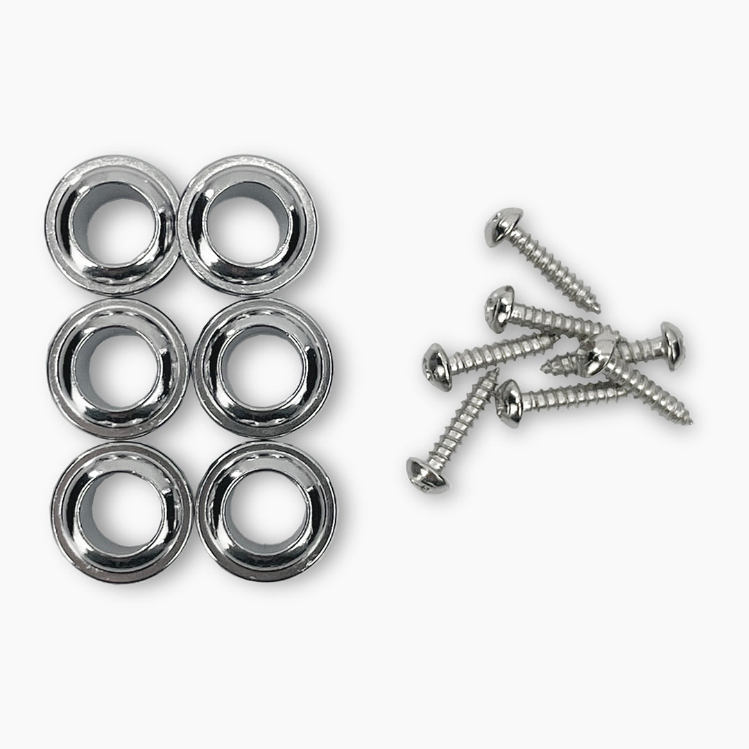 Allparts TK-0892-001 True-Tune 6-in-line Vintage Style Keys, Nickel (set of 6)