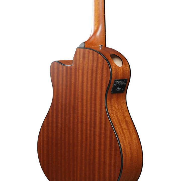 Ibanez AAM50CESBO Acoustic/Electric Guitar - Sapphire Blue Burst Open Pore Top, Natural Open Pore Back and Sides