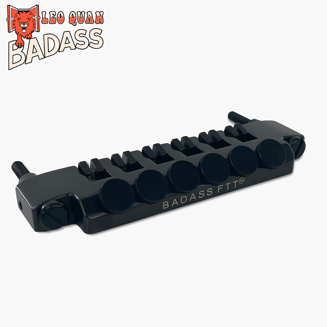 Allparts TP-3348-003 Leo Quan® Badass FTT™ Fine Tuner Tailpiece, Black