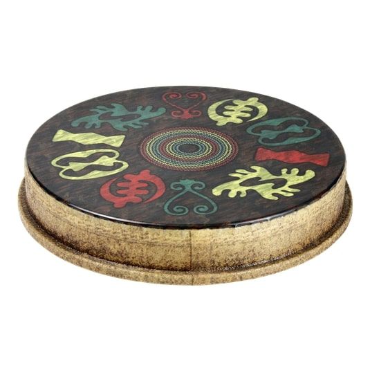 Remo MO-2512-SD-0024 Drumhead, M2 Type, SKYNDEEP, Adinkra Graphic, 12" Diameter, 2.5" Collar