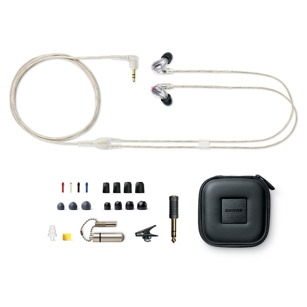 Shure Gen2 SE846 Quad driver earphones with professional 64" cable - Clear