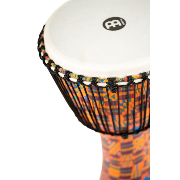 Meinl Percussion 14" Rope Tuned Travel Series Djembe Synthetic Head (Patented) Kenyan Quilt
