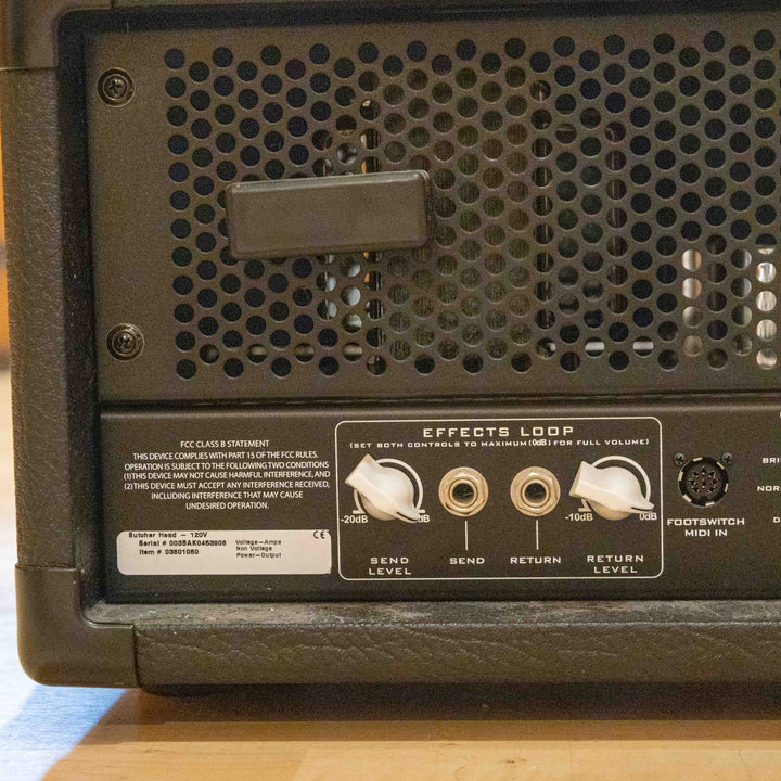 Peavey - USA Butcher 50-100 Watt Head & 90's VTM Butcher 412 w/ Foot Controller & 25' MIDI Cable - USED