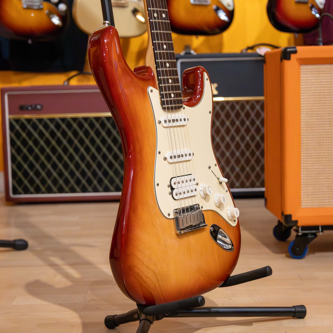 Fender - American SRS- HSS Strat Sienna Burst, ASH w/ Chainsaw Style Fender HD Case - 2007 - USED