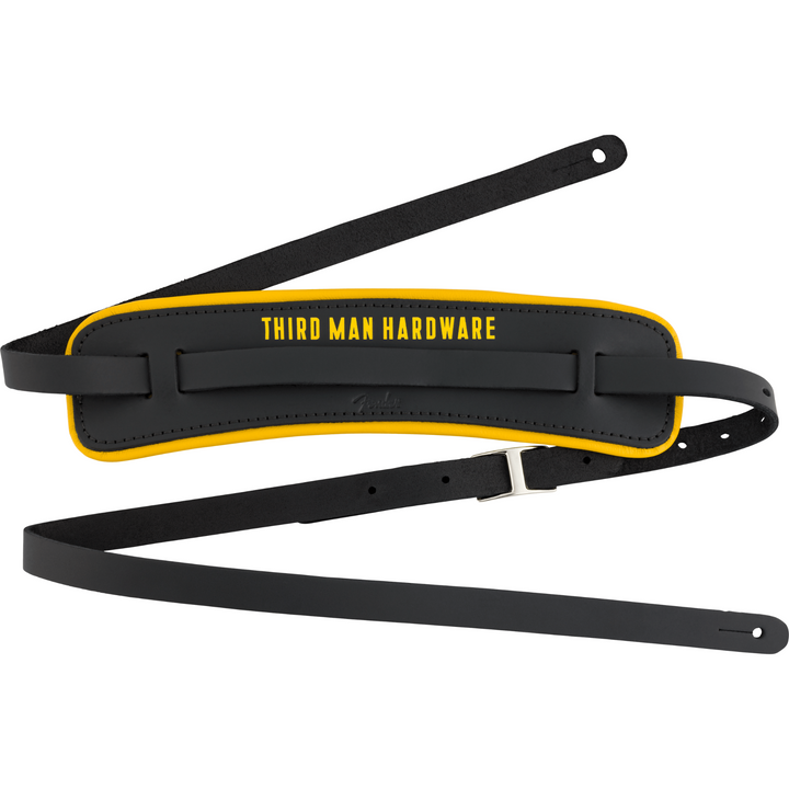 Fender  x Third Man Hardware Leather Strap -  Black/Yellow