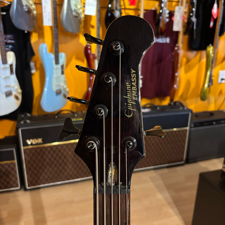 Epiphone -Embassy STD V5 / 5 String Bass (Passive - Trans Black - 2005) - USED