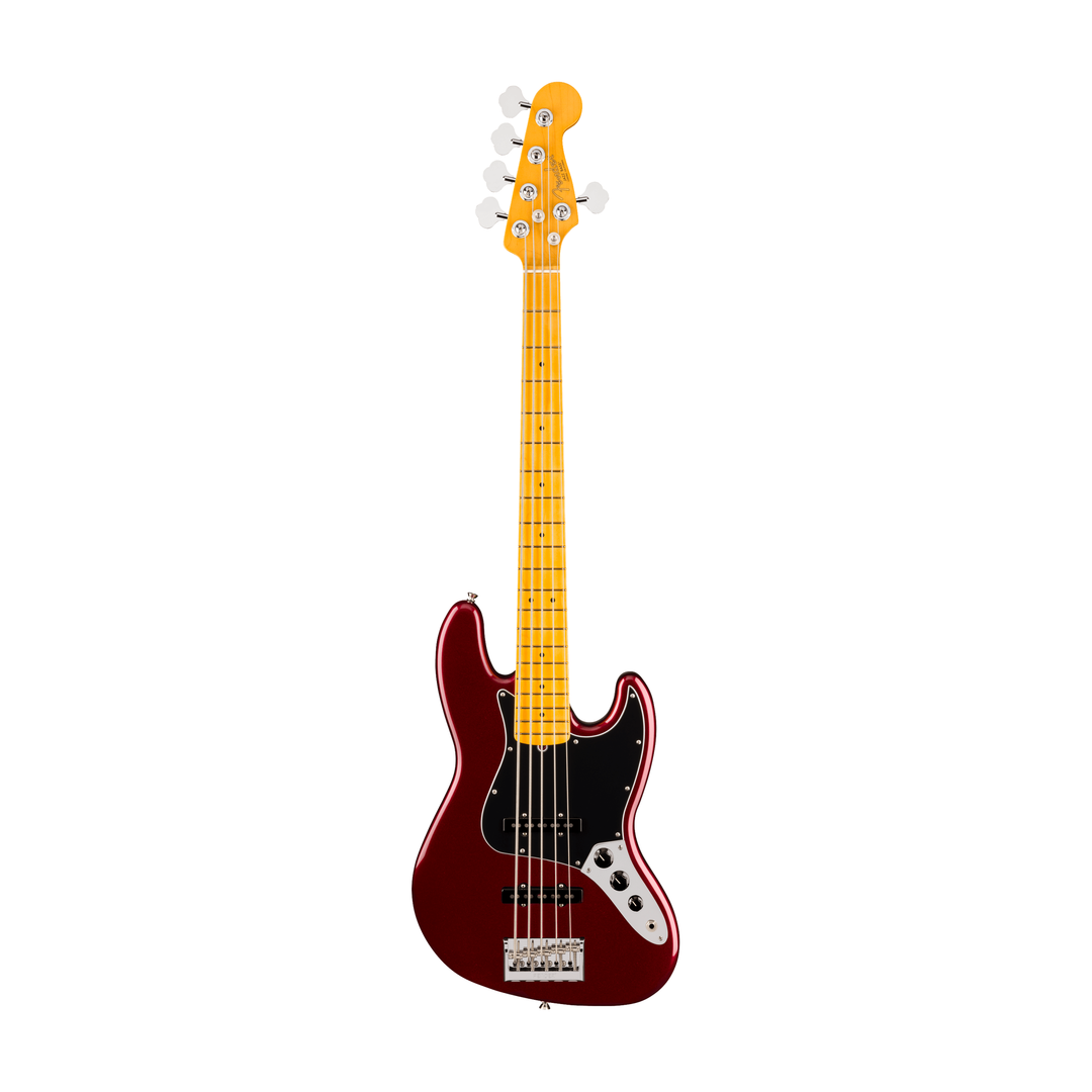 Fender American Professional Jazz Bass V Maple Fingerboard 5-String Electric Bass (Oxblood)