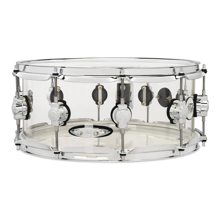 DW Design Series Acrylic Snare Drum - 6 inches x 14 inches, Clear