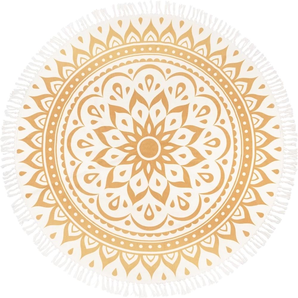 Meinl Floral Design Meditation Rug - Vintage Gold