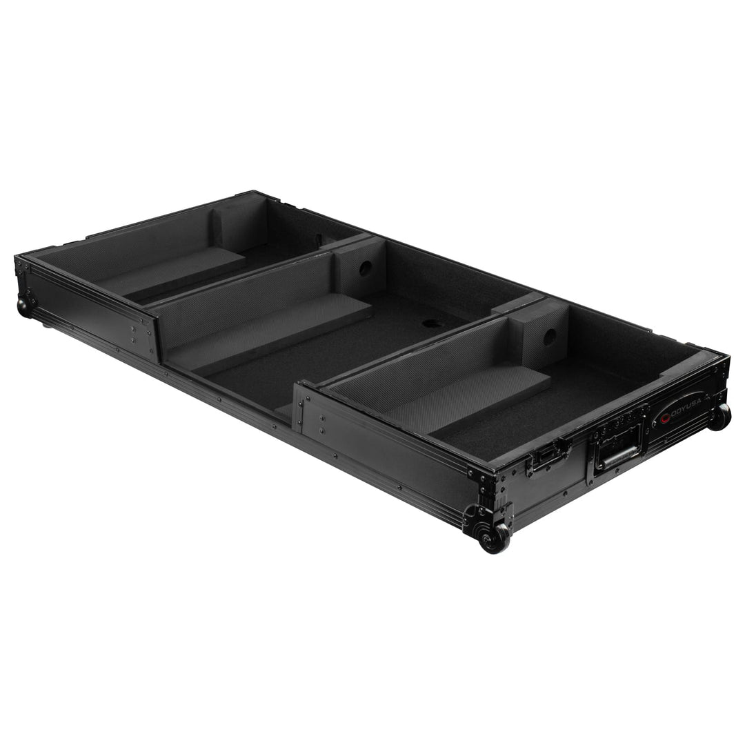 Odyssey FZDJMA9CDJWBL - Black Label DJ Coffin Flight Case with Wheels for DJM-A9 and CDJ-3000 or Similar Size Gear