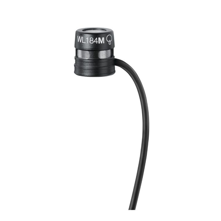 Shure WL184MB/S-LM3 Low-Profile Supercardioid Lavalier Microphone with LEMO 3-Pin Connector (Black)