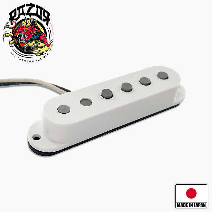 Allparts RZR-10055 Razor® Sūpāmūn Super Moon Bridge Pickup For Stratocaster® - White