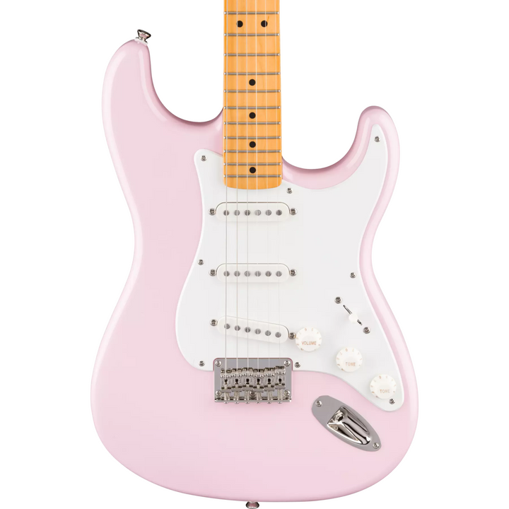 Squier Classic Vibe '50s Stratocaster HT, Maple Fingerboard, Parchment Pickguard (Shell Pink)