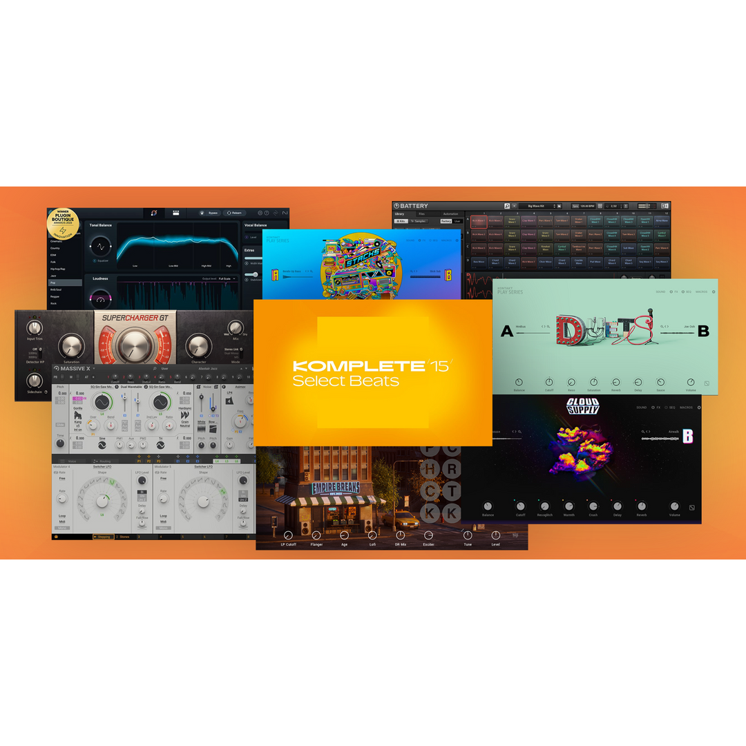 Native Instruments Komplete 15 Select Beats DL Virtual Instruments and Effects - Beats Collection