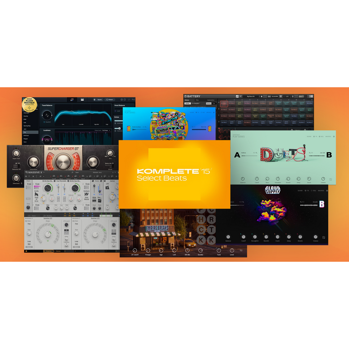 Native Instruments Komplete 15 Select Beats DL Virtual Instruments and Effects - Beats Collection