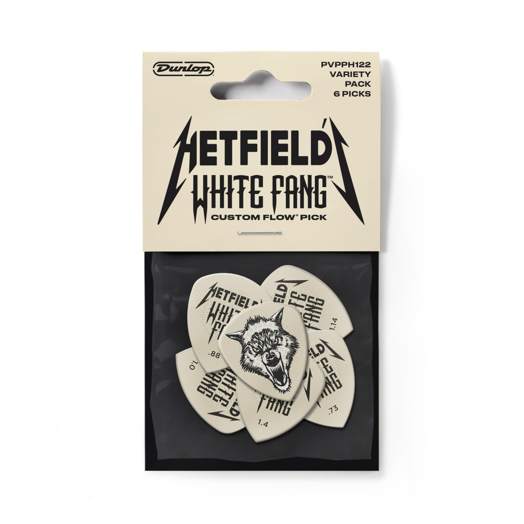 Dunlop PVPPH122 Hetfield’s White Fang Custom Flow Pick Variety Pack – 6 Pack