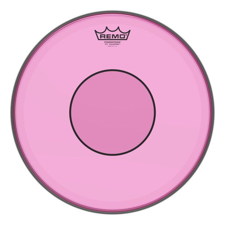Remo P7-0314-CT-PK Batter, POWERSTROKE 77, COLORTONE, 14" Diameter, Pink