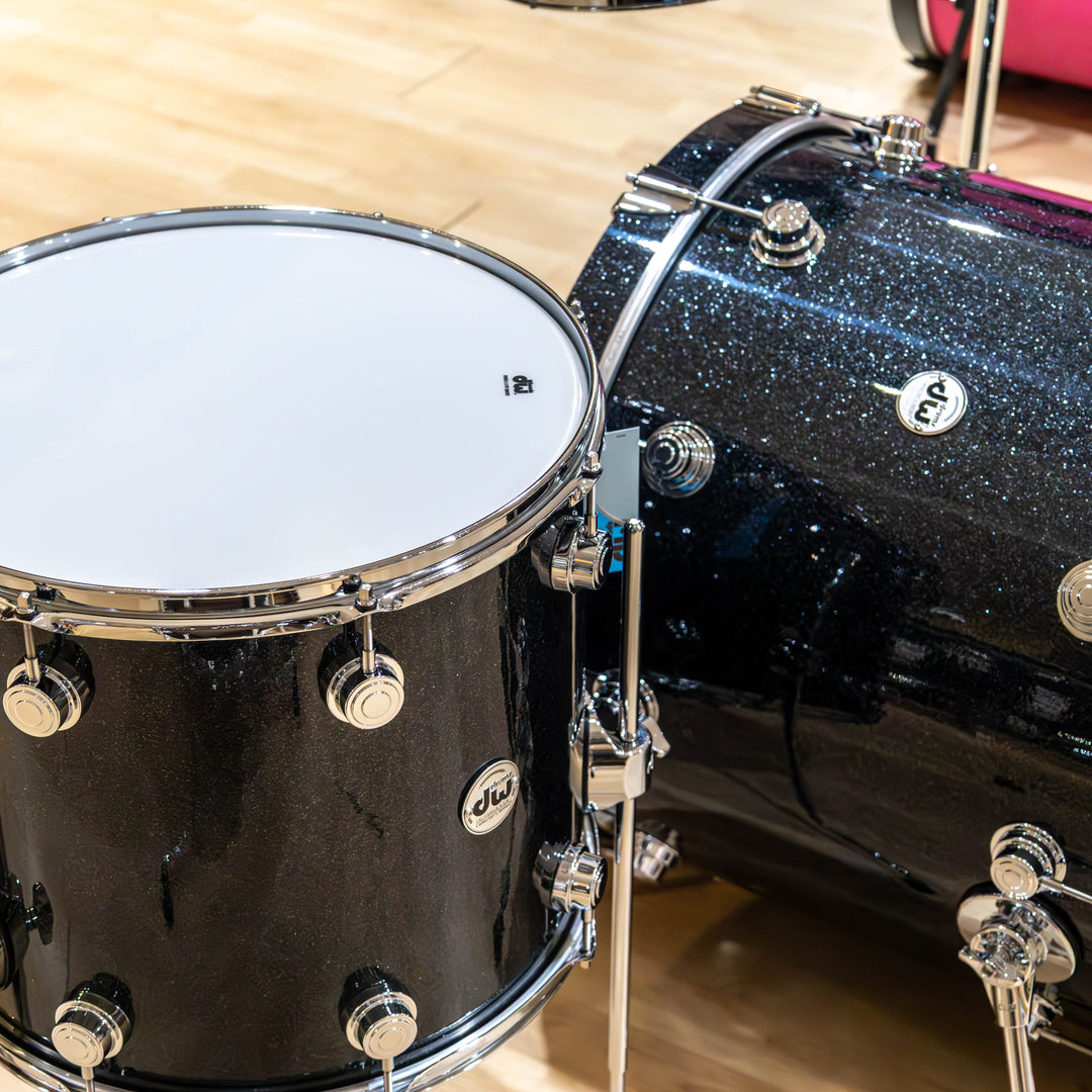 DW Collector's Series Maple Mahogany Black Ice Drum Tom Pack Drum Set