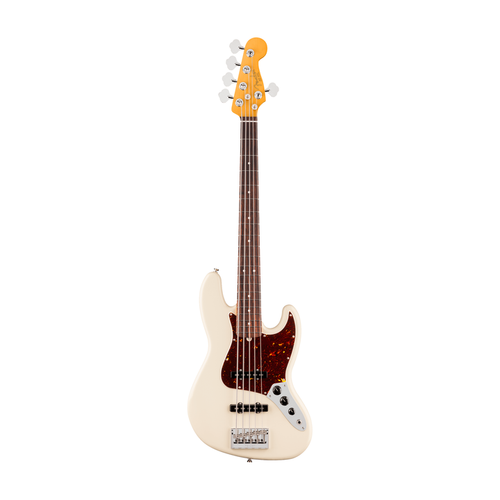 Fender American Professional Jazz Bass V Rosewood Fingerboard 5-String Electric Bass (Olympic White)