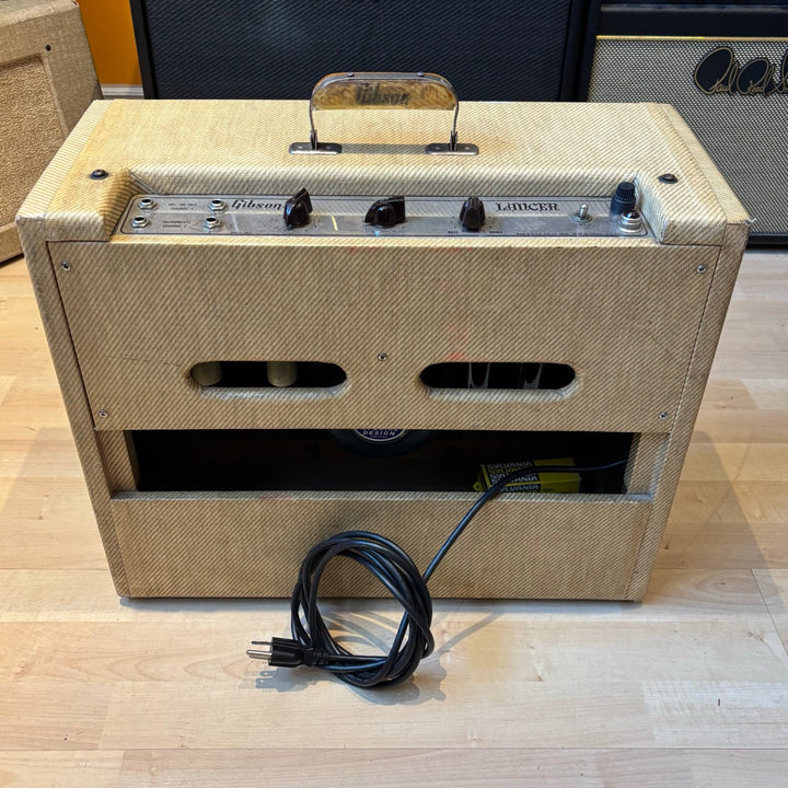 VINTAGE 1960 Gibson Lancer GA-6, 14- ish  Watt Tube Amp (Blonde Tweed) - USED
