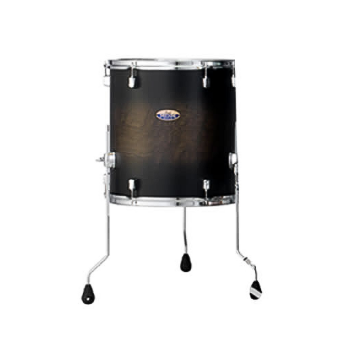 Pearl Decade Maple 14"x14" Floor Tom – Satin Black Burst