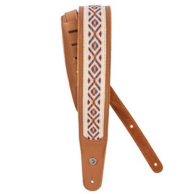 D'Addario 25WH00-DX 2.5 Whyb Leather Guitar Strap - Desert