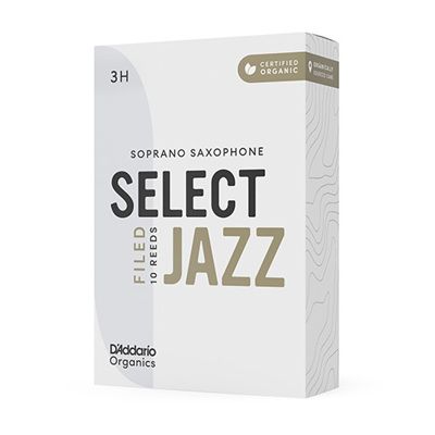 D'Addario Woodwinds ORSF10SSX3H Select Jazz, Soprano Saxophone - Filed, 3H, Box Of 10
